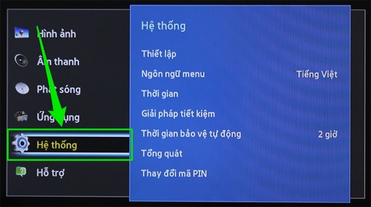Hướng dẫn cách đổi mã PIN trên tivi Samsung【4 Bước】 2 Bước 2.