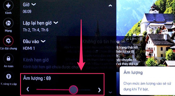 Hướng dẫn cách hẹn giờ tắt, bật cho Smart tivi LG 13 Âm lượng: