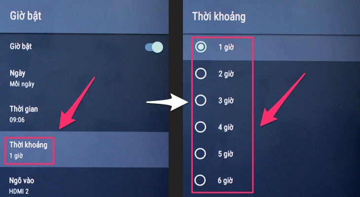 Hướng dẫn cách hẹn giờ tắt, bật cho tivi Sony | Mới Nhất 6 "Thời khoảng"/"Time span"