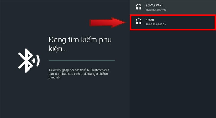 Cách kết nối bluetooth trên Android tivi Sony 6 Bước 5: