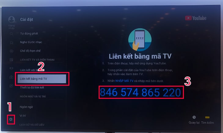 Cách sử dụng ứng dụng YouTube trên Smart tivi LG 5 Cách liên kết tivi với điện thoại bằng mã TV