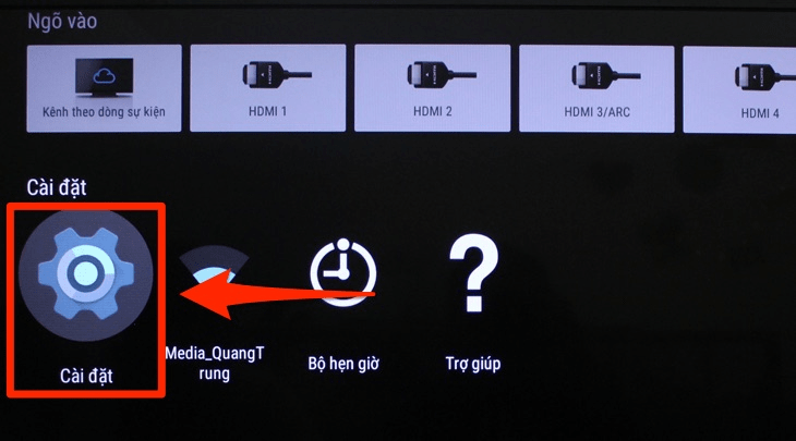 Hướng dẫn cách tắt chế độ Demo trên TiVi Sony | từ A đến Z 7 Bước 2. Chọn Cài đặt (Setting) trên giao diện chính
