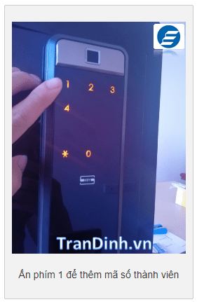 Hướng dẫn cài đặt khóa cửa điện tử Samsung SHP-DP609 7 Đăng ký Mã thành viên