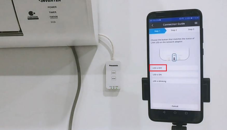 Bước 7: Chọn LED is OFF (Đèn tắt).