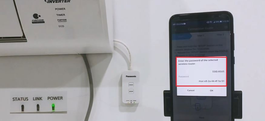 Bước 2: Nhập mật khẩu của bộ định tuyến wifi được chọn và nhấn OK.