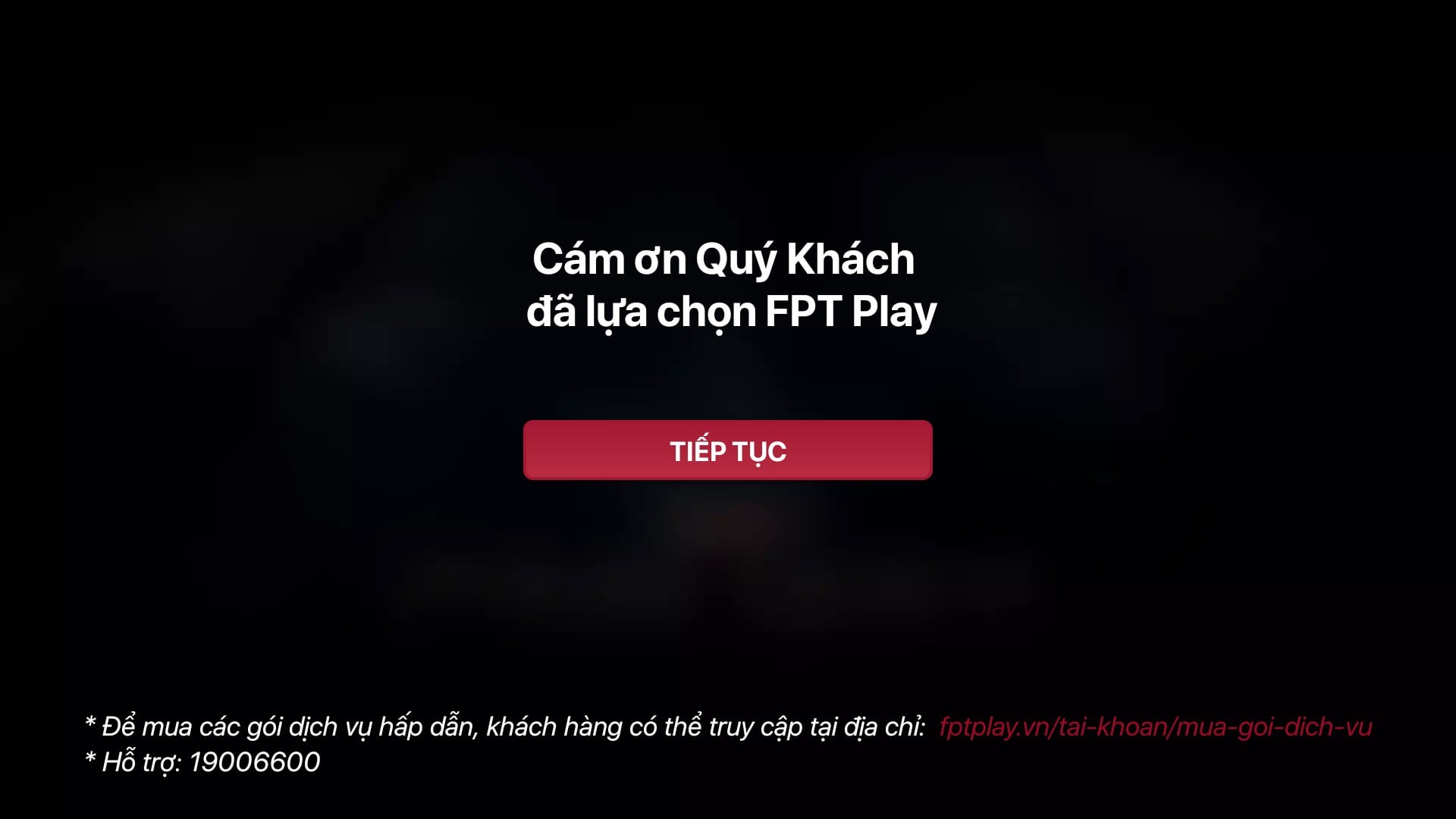 hoàn tất kích hoạt fpt play trên tivi casper