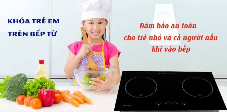 2. Ưu điểm chế độ khóa an toàn của bếp từ