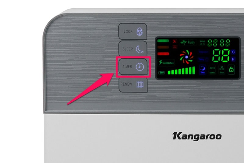 Kangaroo KG30AP1 có thế hẹn giờ tắt vô cùng tiện lợ khi bạn ra ngoài hoặc sử dụng vào ban đêm