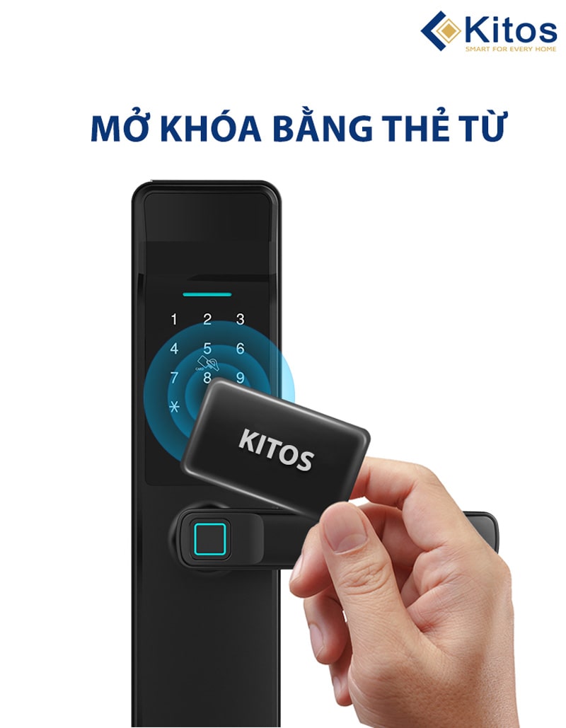 Khóa cửa vân tay Kitos KT-G300 8 Đa dạng các phương thức mở khoá Kitos KT-G300