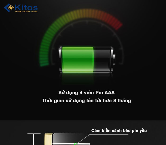 Khoá cửa thẻ từ - Khoá khách sạn Kitos KC-L3 7 Thông tin Pin, nguồn điện sử dụng