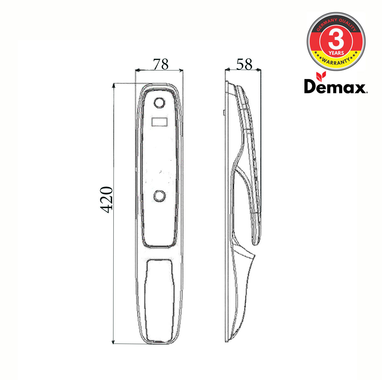 Khoá cửa điện tử Demax SL898 PB/GC 1 1. Thông số kỹ thuật của Demax SL898.