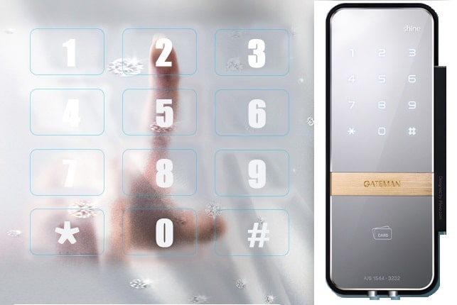 Khoá cửa thẻ từ - Khoá mã số GATEMAN SHINE 4 2. Khoá thẻ từ GATEMAN SHINE 2 Way được trang bị 3 phương thức mở khoá