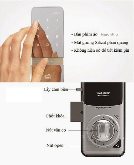 Khoá cửa thẻ từ - Khoá mã số GATEMAN SHINE 6 4. Chức năng mã số ảo nâng cao độ bảo mật cho khoá điện tử Gateman Shine