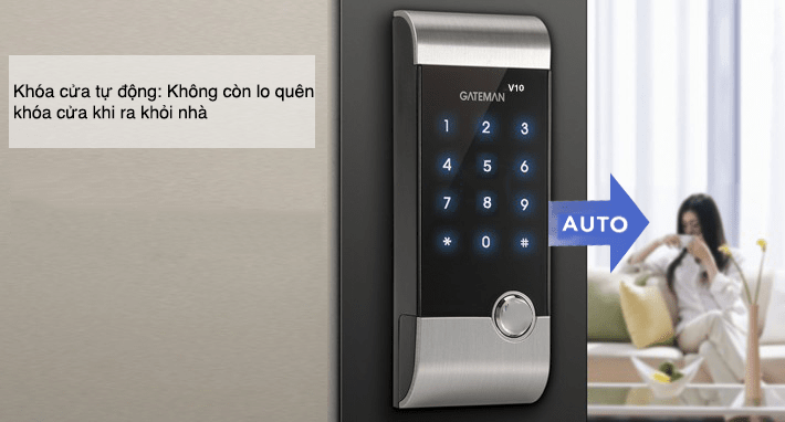 khoá cửa điện tử - Khoá mã số Gateman V10 13 9. Tổng hợp tính năng thông minh trên khoá cửa GatemanV10