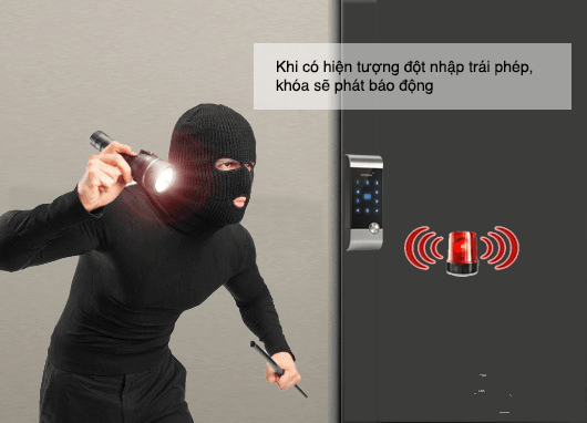 Khoá cửa điện tử - Khoá thẻ từ Gateman V20 9 4. Tính năng an ninh trên khoá cửa điện tử - khoá mã số Gateman V20