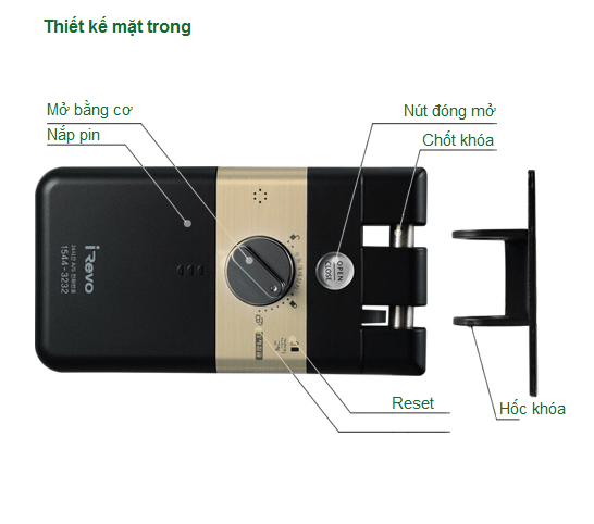 Khoá cửa điện tử - Khoá mã số Gateman V50-FH 5 Khoá cửa điện tử - khoá mã số Gateman V50-FH sở hữu kiểu dáng thon gọn, chịu lực bền bỉ