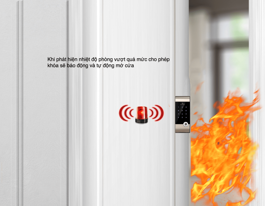 Khoá cửa điện tử - Khoá mã số Gateman V50-FH 6 Khoá điện tử Gateman V50-FH chống tĩnh điện, chống sốc hiệu quả