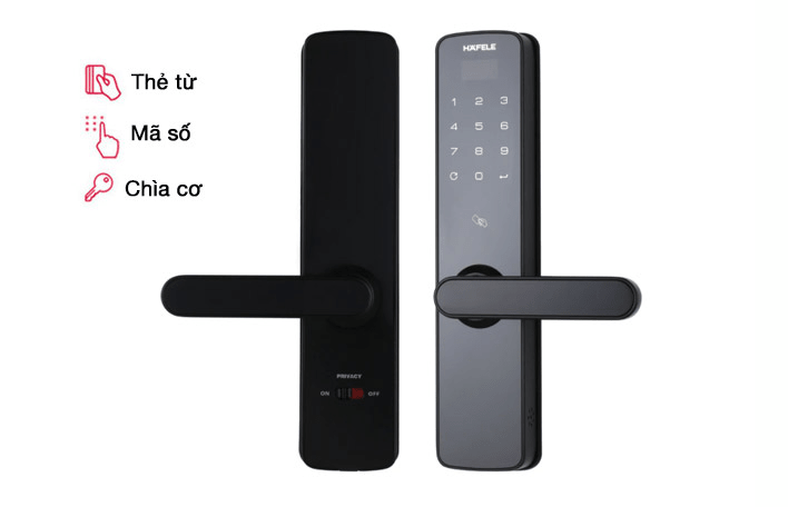 Khoá cửa điện tử Hafele DL7000 - Mã số, thẻ từ 4 Khoá thông minh Hafele DL7000 sở hữu 3 phương thức mở khoá tiện dụng
