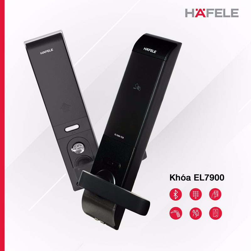 Khoá cửa điện tử Hafele EL7900-TCB 1 1. Các đặc điểm nổi bật trên khoá cửa Hafele EL7900 - TCB