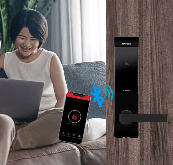 Khoá cửa điện tử Hafele EL7900-TCB 5 4. Khoá thông minh Hafele EL7900 lắp đặt cho nhiều kiến trúc nhà