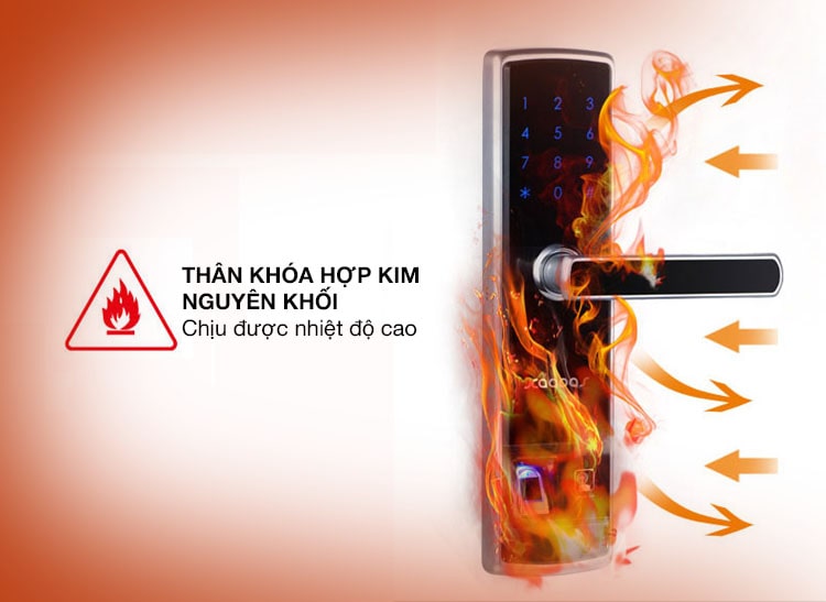 Khoá cửa điện tử Kaadas 5088 - Mã số, thẻ từ 4 2. Thiết kế sang trọng, thẩm mỹ, khoá có độ bền cao