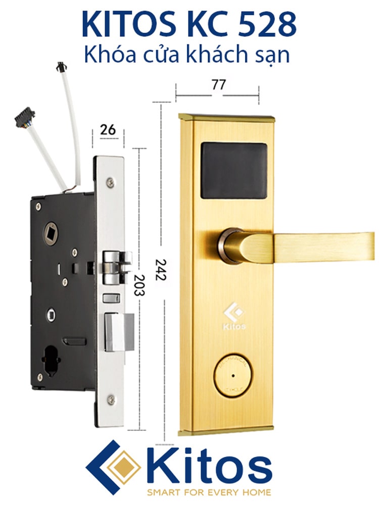 Khóa thẻ từ khách sạn Kitos KC-528 1 Khóa thẻ từ khách sạn Kitos KC-528 thiết kế sang trọng, độ bền cao