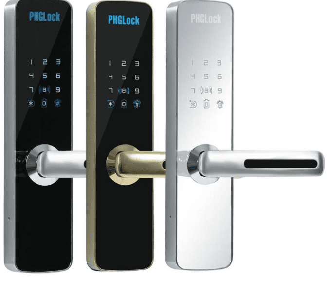1. Khoá cửa điện tử PHGLock KR7153 thiết kế sang trọng, hiện đại, tính thẩm mỹ cao