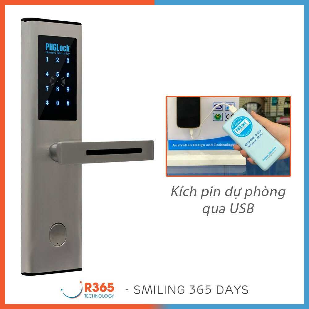 Khoá cửa điện tử PHGLock KR8181 5 4. Thông tin Pin, nguồn điện