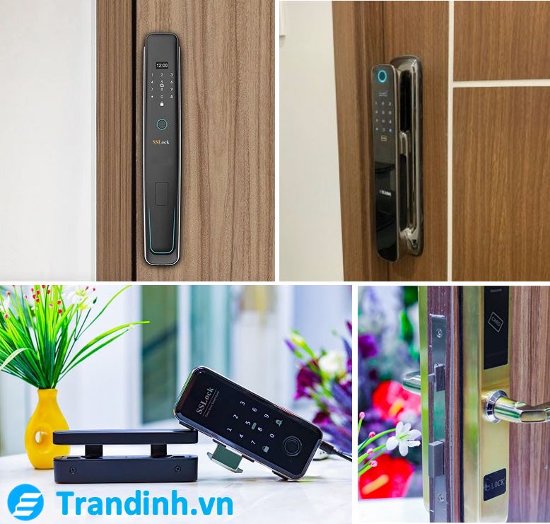 Khoá cửa vân tay SSlock T202 3 5. Ảnh thực tế của khoá điện tử SSlock.