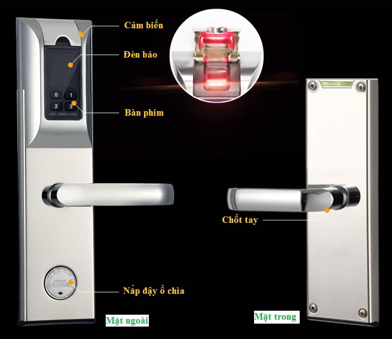 2. Hình ảnh tổng quát khoá cửa thông minh ADEL 4910
