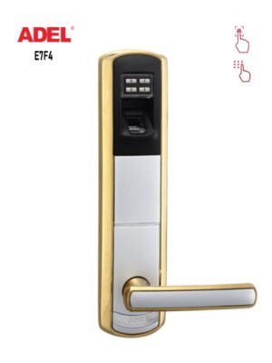 1. Khóa cửa vân tay Adel E7F4 có thiết kế đẹp mắt, độ bền cao