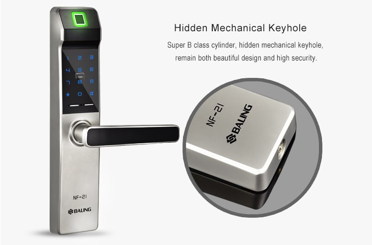 Khóa cửa vân tay ADEL NF21 9 5. Thông tin pin sử dụng và nguồn điện trên khoá thông minh ADEL NF21