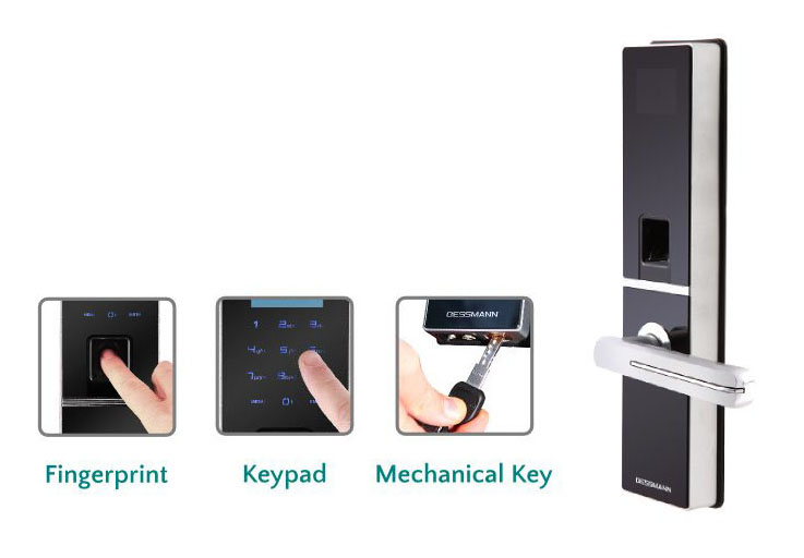 1. Khóa thông minh Dessmann G800 FP đa dạng phương thức mở khóa