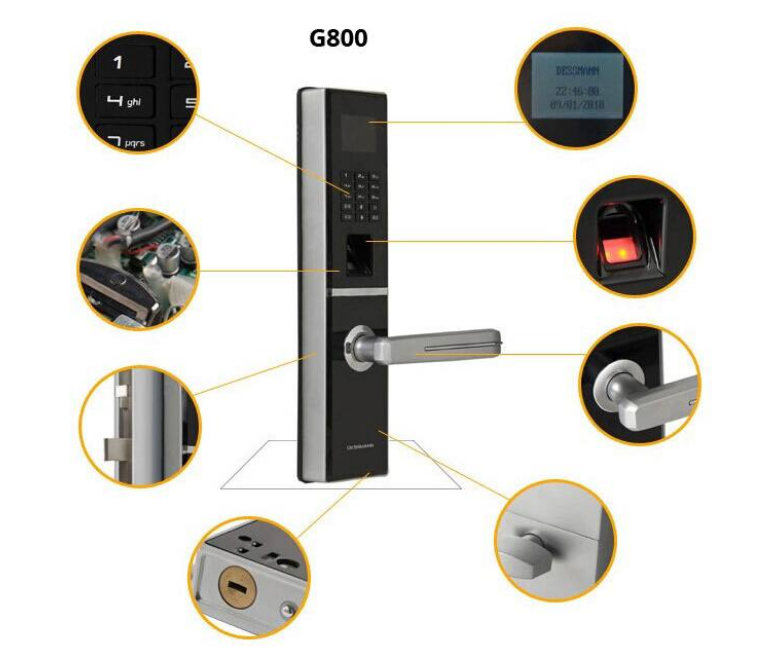 2. Khóa cửa Dessmann G800FP dễ dàng theo dõi quản lý