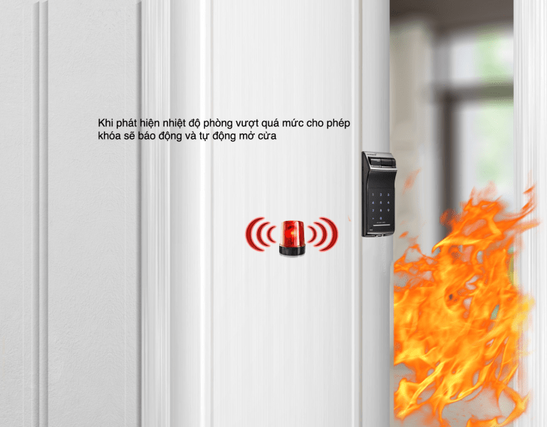 Khoá cửa vân tay - khoá điện tử Gateman F10 11 Chuông báo động trên khoá cửa điện tử - khoá thông minh Gateman F10