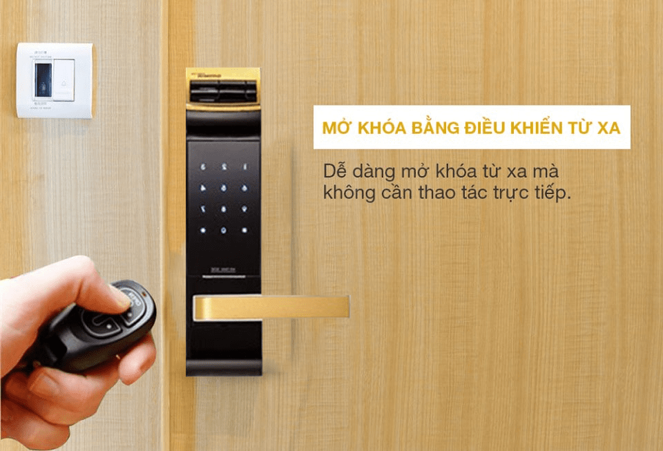 Khoá cửa vân tay - Khoá điện tử Gateman F300-FH 3 2. Mở khoá thuận tiện với điều khiển từ xa trên khoá điện tử Gateman F300-FH