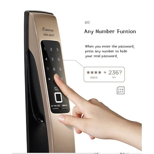 Khoá cửa điện tử - khoá thông minh Gateman X300-FH 11 6. Mã số ảo tiện dụng, nâng cao tính bảo mật trên khoá cửa thông minh Gateman X300-FH