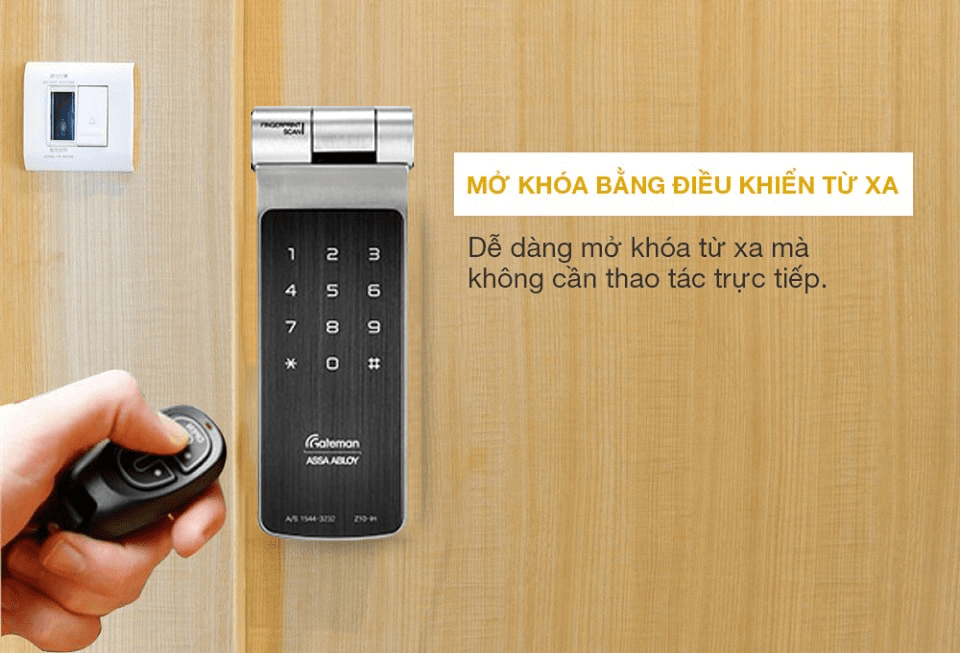 Khóa cửa vân tay Gateman Z10-IH 8 5. Hỗ trợ điều khiển từ xa kết hợp hệ thống nhà thông minh tiện lợi