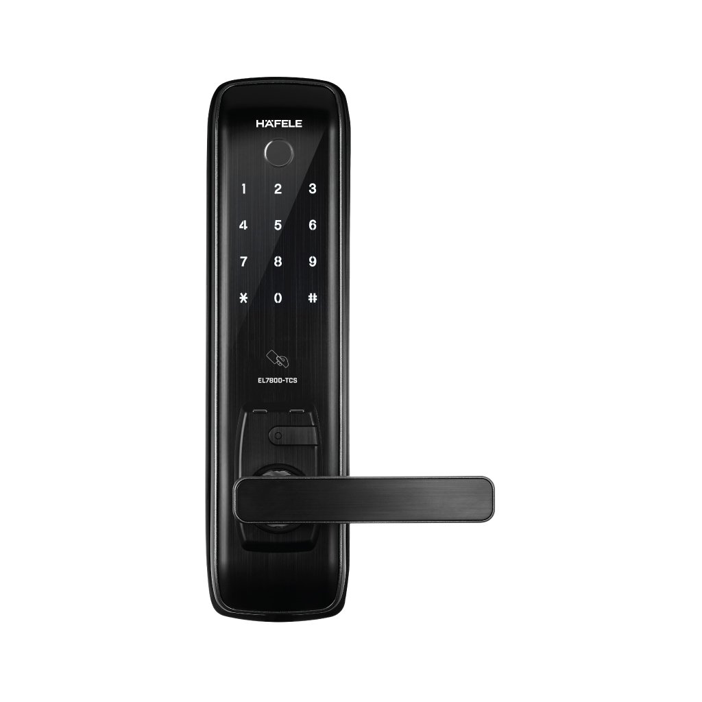 Khoá điện tử Hafele EL7800-TCS - Vân tay, mã số, thẻ từ 1 Kiểu dáng sang trọng, hiện đại, độ bền và tính thẩm mỹ cao