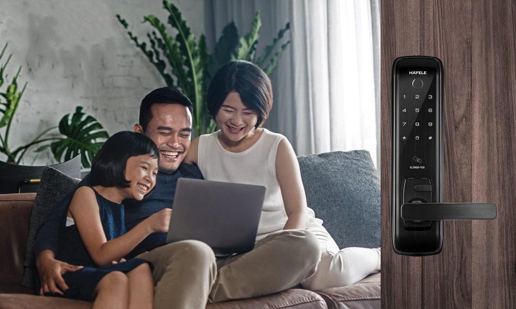 Khoá điện tử Hafele EL7800-TCS - Vân tay, mã số, thẻ từ 4 Khoá vân tay EL7800 TCS lắp đặt cho nhiều kiến trúc nhà