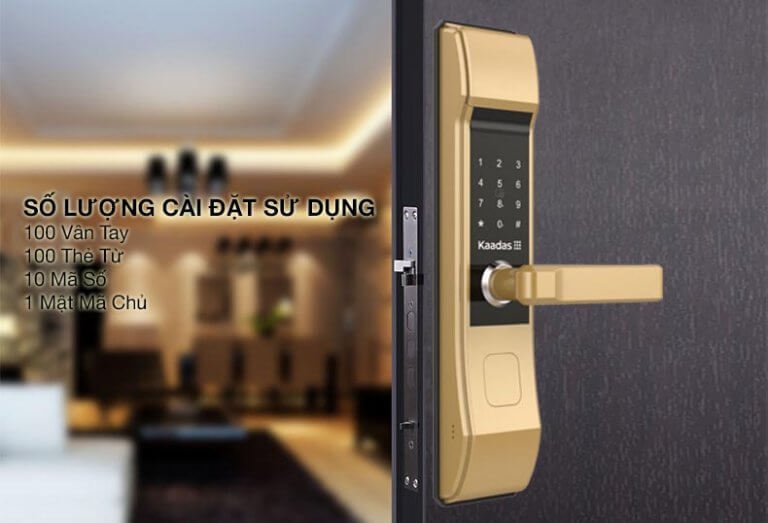 Khoá cửa vân tay, mã số, thẻ từ Kaadas 5011 5 2. Khoá thông minh Kaadas 5011 trang bị 6 phương thức mở khoá tiện lợi