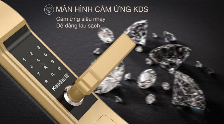 Khoá cửa vân tay, mã số, thẻ từ Kaadas 5011 9 4. Thiết kế hiện đại, tính thẩm mỹ và độ bền cao