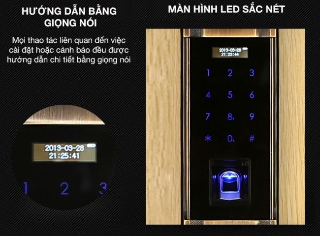 Khoá cửa vân tay cổ điển Kaadas 6021 7 5. Công nghệ vân tay FPC Thuỵ Điển hiện đại, tiện lợi
