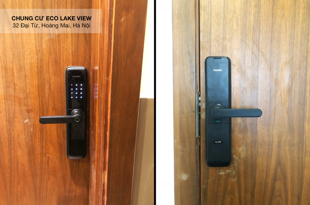 Khoá cửa vân tay Kaadas L8 10 8. Hình ảnh lắp đặt thực tế cho khách hàng