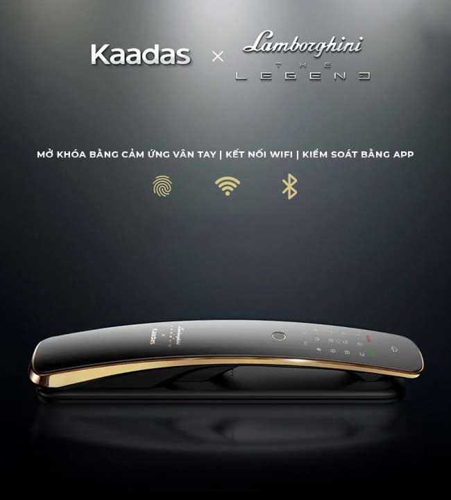 1. Các đặc điểm nổi bật trên khoá điện tử Kaadas Lamborghini