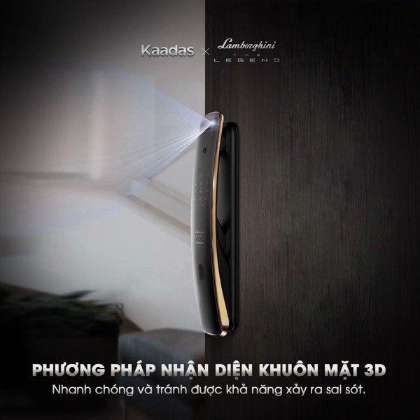 Khoá cửa nhận diện khuôn mặt Kaadas Lamborghini 3D Face 11 4. Công nghệ nhận diện khuôn mặt 3D tiện lợi