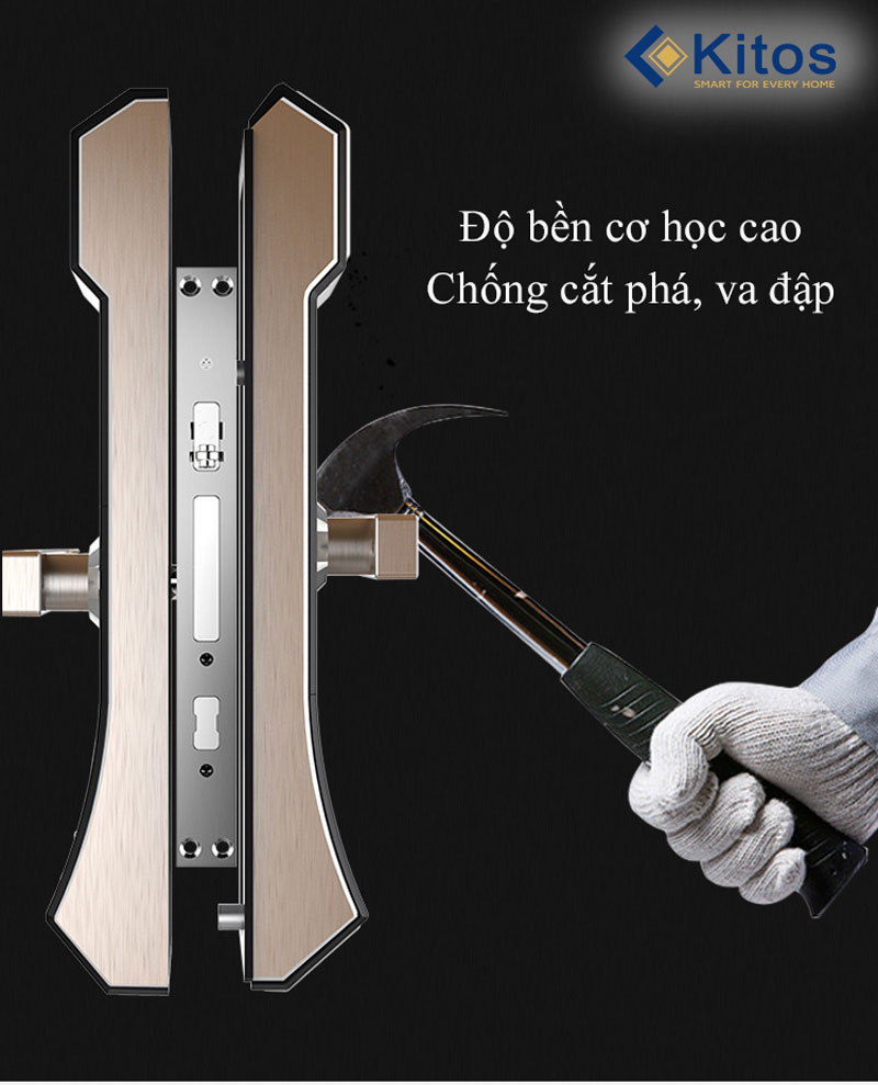 2. Thiết kế sang trọng, thẩm mỹ trên khoá cửa thông minh KT-A10