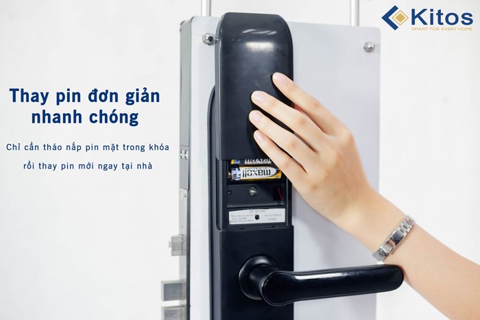 3. Thông tin, nguồn điện sử dụng trên khoá vân tay KT-A10