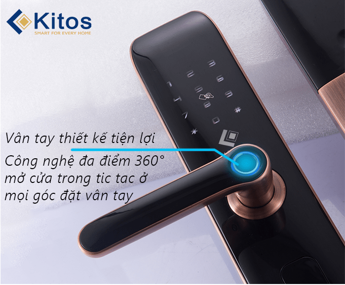 4. Công nghệ vân tay đa điểm 360 độ bảo mật cao