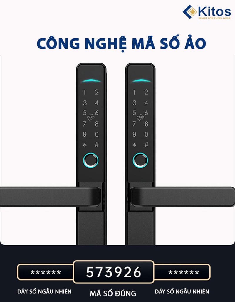 Khoá vân tay cửa nhôm Kitos KT-AL38 PLus